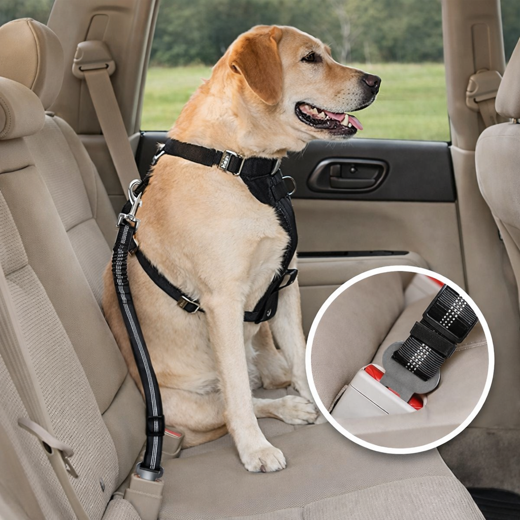 Adjustable Dog Car Safety Seat Belt – Secure & Comfortable