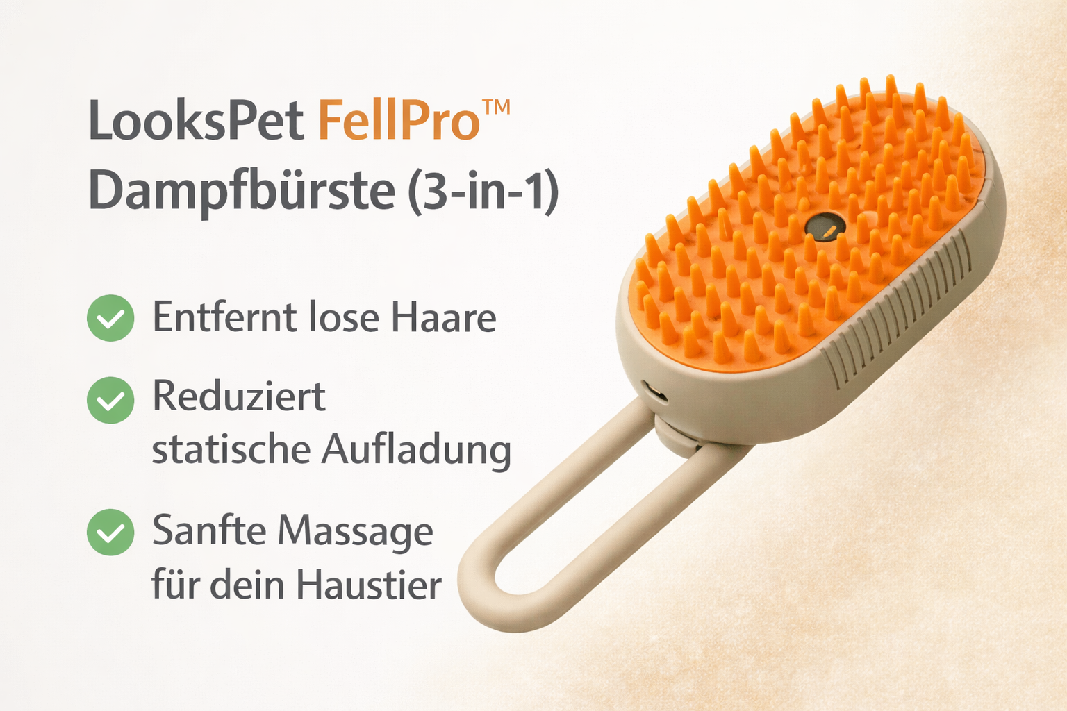LuxePet FellPro™ Dampfbürste (3-in-1)