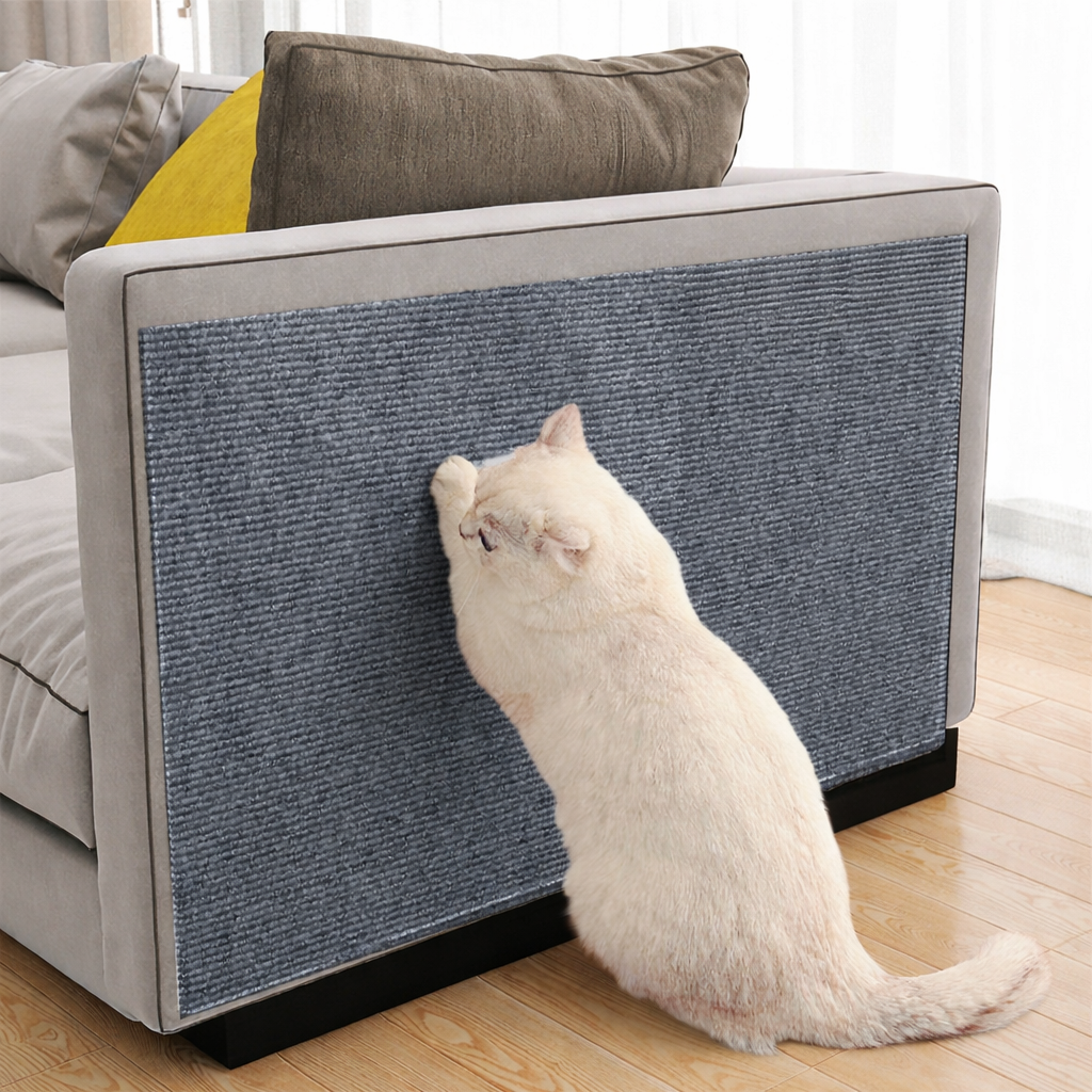 Self-Adhesive Cat Scratcher Sofa Protector – Furniture Protection Scratch Mat