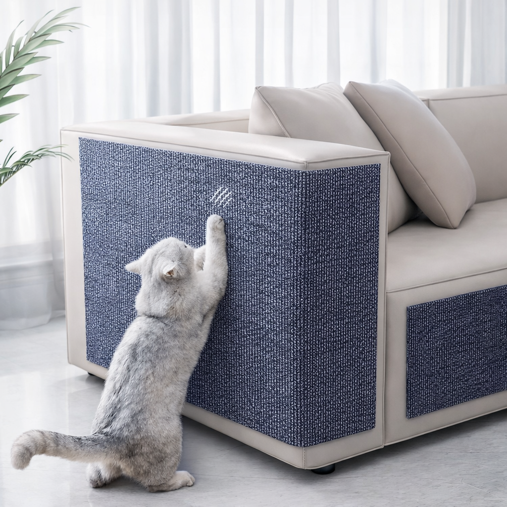 Self-Adhesive Cat Scratcher Sofa Protector – Furniture Protection Scratch Mat