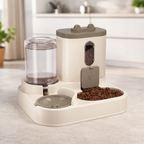 Automatic Cat Food & Water Bowl – Spill-Proof Feeder with Water Fountain