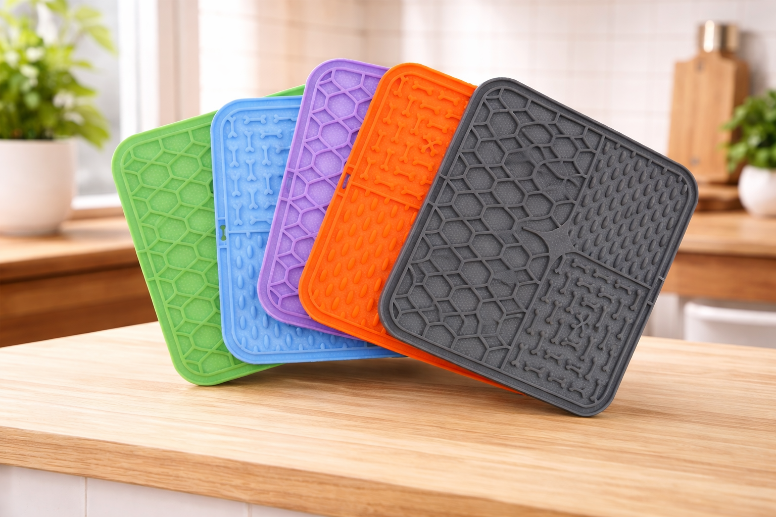 Silicone Dog Lick Mat & Slow Feeder | Suction Cup Anxiety Relief