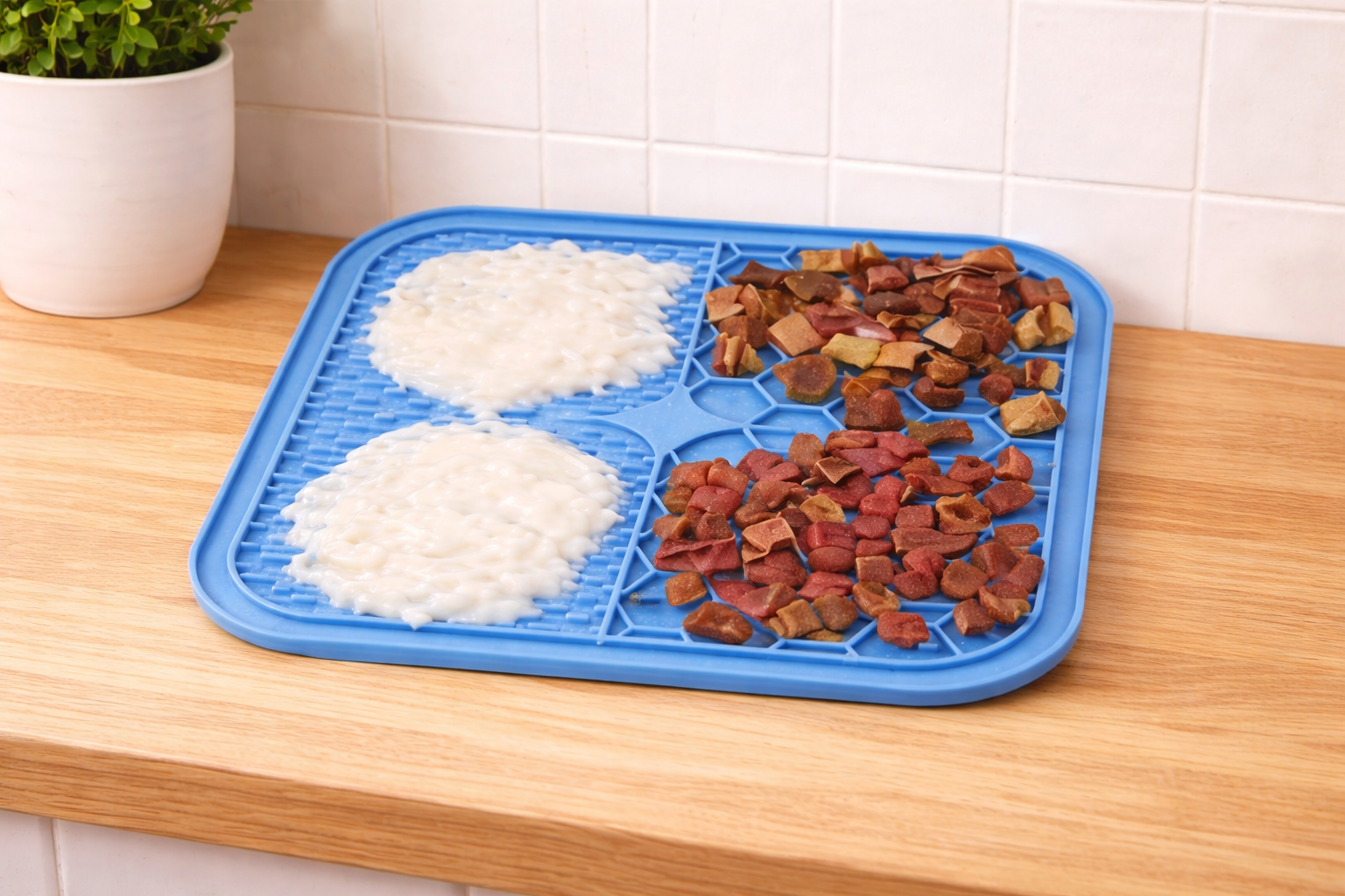 Silicone Dog Lick Mat & Slow Feeder | Suction Cup Anxiety Relief