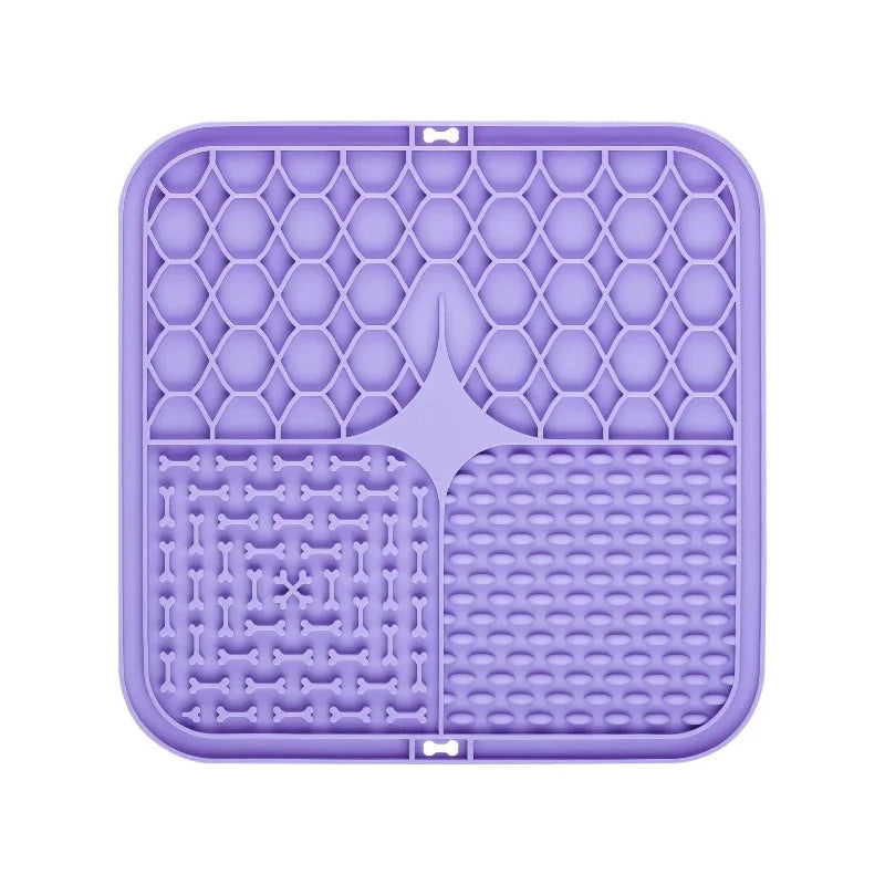 Silicone Dog Lick Mat & Slow Feeder | Suction Cup Anxiety Relief