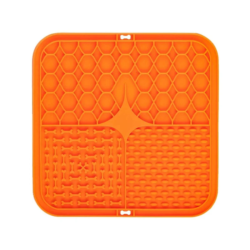 Silicone Dog Lick Mat & Slow Feeder | Suction Cup Anxiety Relief
